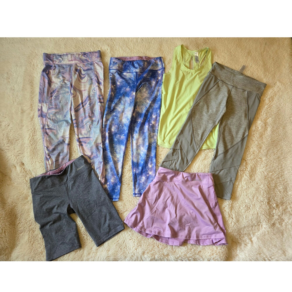 Girls workout Athletic Athleisure mix match bundle Ivivva, Eddie Bauer lot of 6